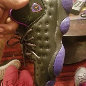 Purple and black jordan